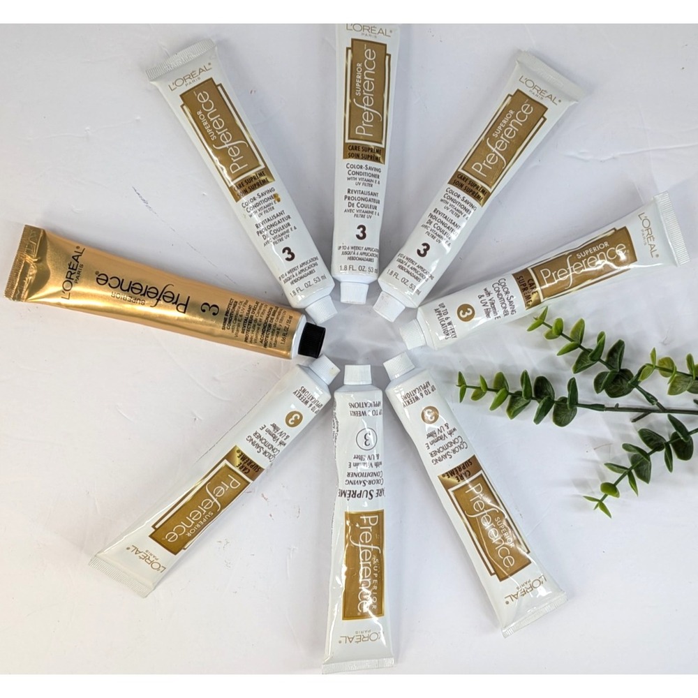 NEW LOT 8😍L'Oreal Paris Superior Preference 3 Color Saving Conditioner 1.8oz